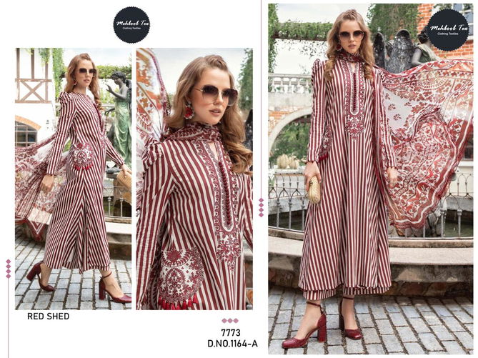 Mehboob Tex 1164 A To D Cotton Pakistani Dress Material Catalog
